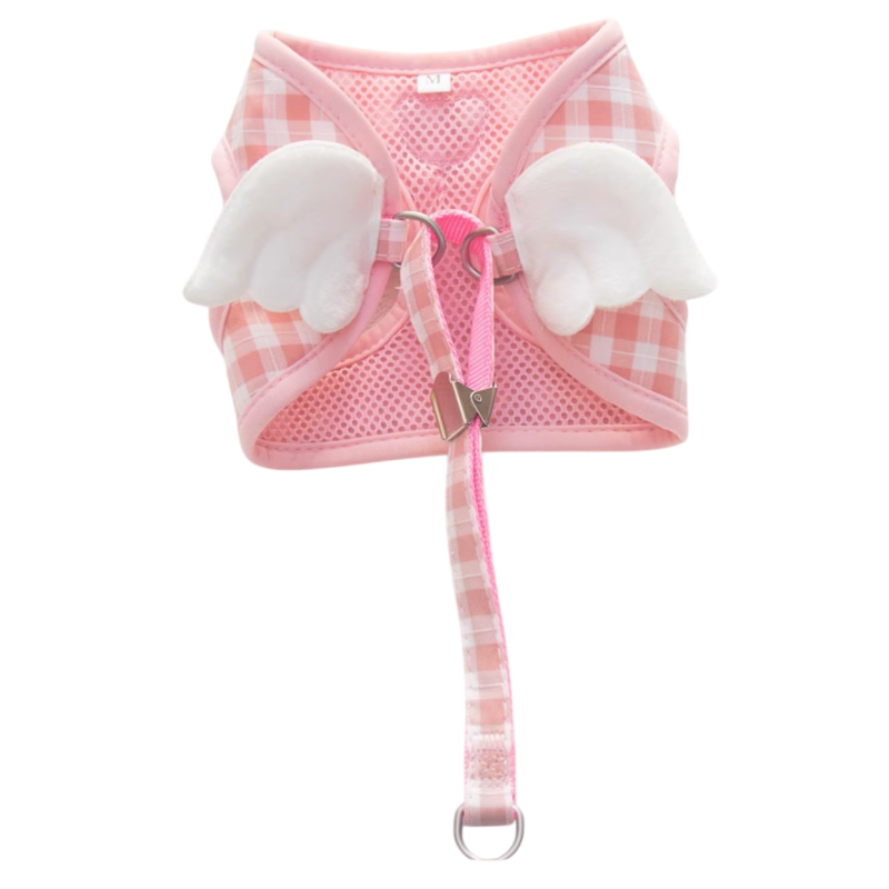 Sweet Bear Plaid Harness Vest Set with Leash