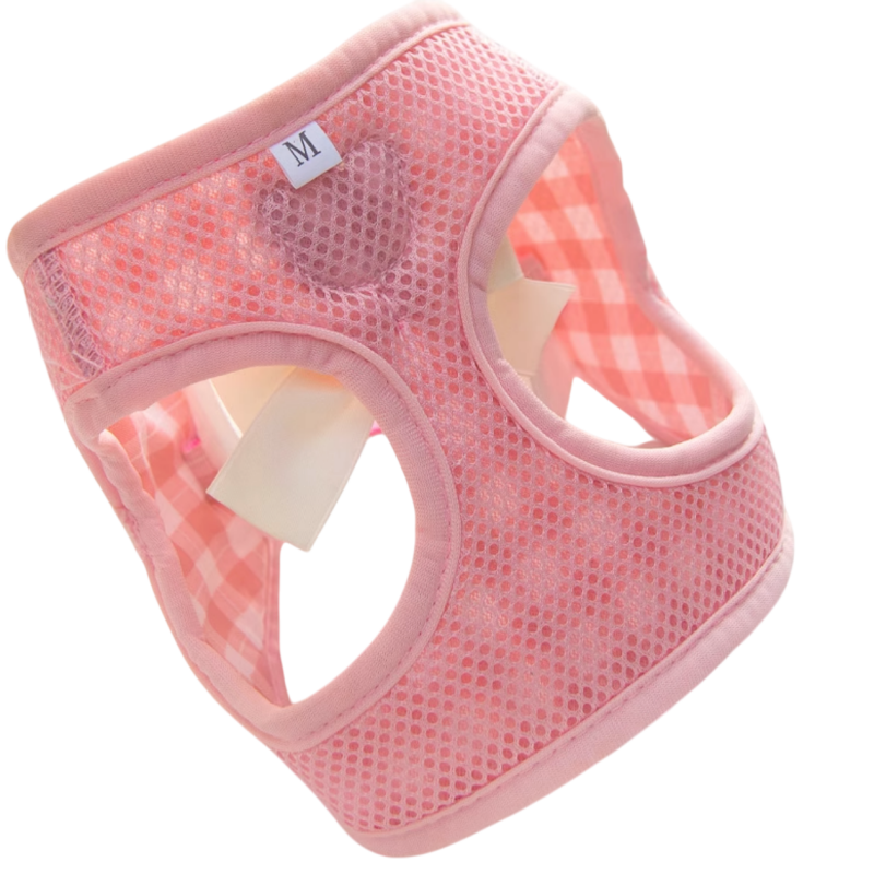 Sweet Bear Plaid Harness Vest Set with Leash